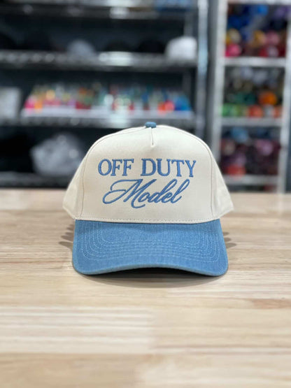 Off Duty Model Trucker Hat – Denim Blue Snapback