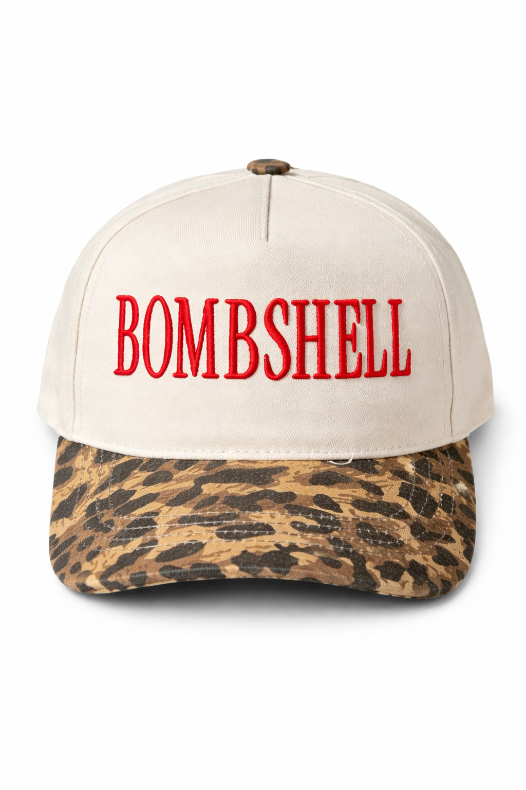 bombshell leopard trucker hat for women red snapback hat