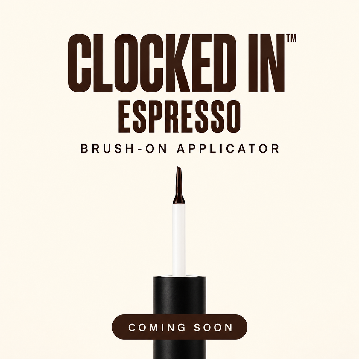 Clocked In espresso brush-on cluster lash adhesive coming soon
